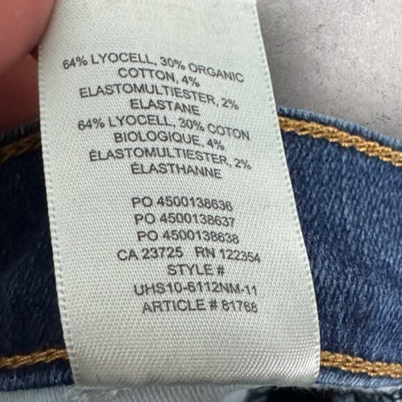 Aritzia Denim Forum The Lola High Rise Skinny Jeans Size 27 Lyocell Stretch Blue - Picture 12 of 15